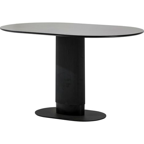 OVALER TISCH Maxim schwarz AUF EINEM BEIN 120x70cm (1/5)