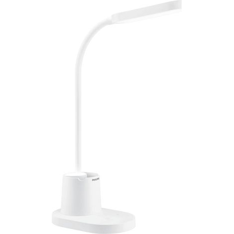 lampada led da tavolo philips "bucket" bianco 3000k (1/5)