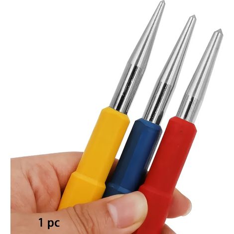 1 pièce de poingon de centrage et de positionnement, qualité professionnelle haute dureté, pointe ciseau de diamètre 2,5 mm pour le perçage (1/4)