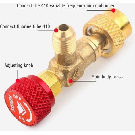 Valve De Sécurité Liquide - R410A - Pour Climatisation - En Laiton - 1/4 Pouces Et 5/16 Pouces - 1 Pièce (1/4)