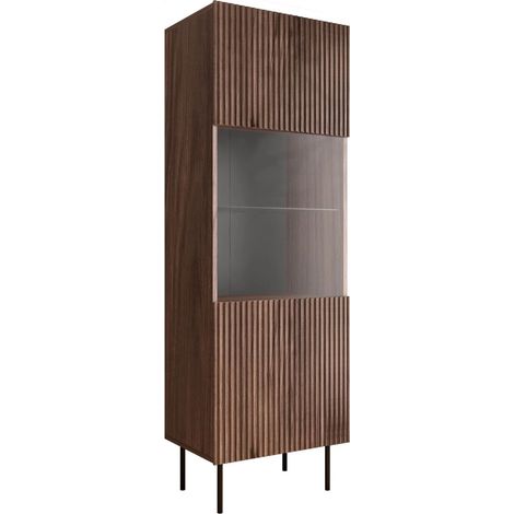 Estantería Fama , Con puertas, Cerrable, MDF, Aglomerado laminado, Vidrio templado, Número de puertas: 0, Número de cajones: 0, 183x60x40cm