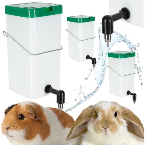 Juego de bebederos de goteo para conejos y roedores, 1 l, paquete de 3 (1/5)