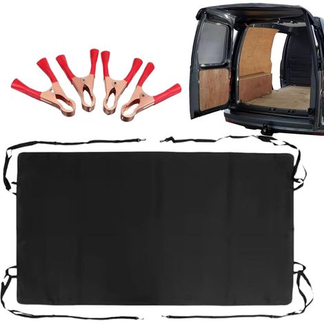 Toldo para coche - Cubierta para puerta trasera  Protección contra la lluvia y el sol para vehículos, autocaravanas, viajes al aire libre, playas y carreteras (114 x 180 cm) (1/5)