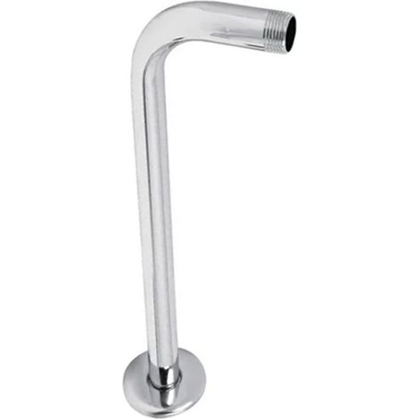Einteiliges Edelstahl-Wandrohr, 50 cm Rundrohr, quadratischer Duscharm, wandmontiertes Wasserzulaufrohr, Aufputz- oder Unterputzmontage. (1/5)