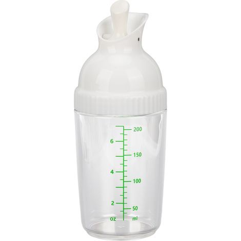 200ml Salad Dressing Shaker, BPA-Free, Leak-Proof Jar with Lid for White Kitchens (1/5)