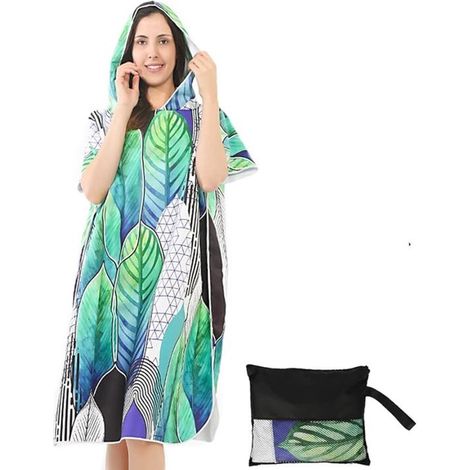 Toalla de microfibra para cambiarse - Poncho de surf - 80 x 100 cm (1/5)