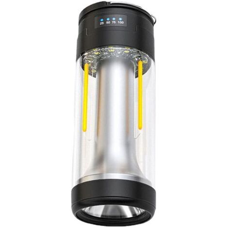 Lampe Camping Rechargeable, Lanterne Camping LED Lampe Torche Rechargeable, Lumière Blanche Chaude Rouge 4 Modes, 2000LM Portable Étanche Lampe Tente pour exterieur, camping, randonnée, urgence (1/5)
