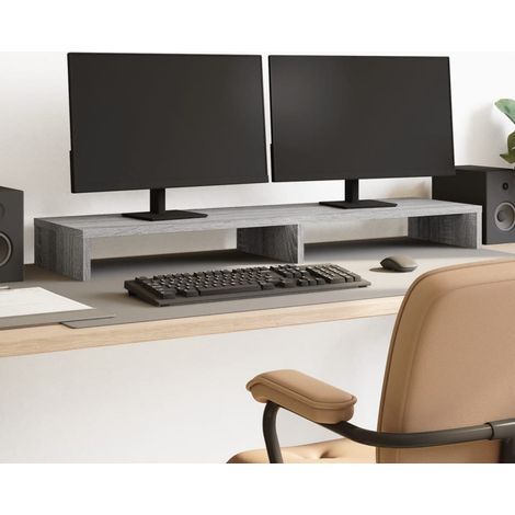 Monitorständer Grau Sonoma 100x27x10 cm Holzwerkstoff