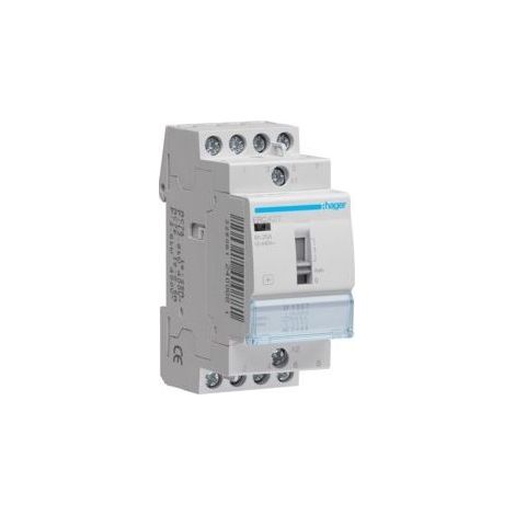 Contacteur à commande manuelle 25A. 2F+2O. 230V HAGER ERC427 (1/3)