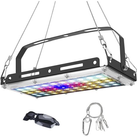 Lampe de croissance LED à spectre complet pour plantes d'intérieur, avec suspension à corde. (1/5)