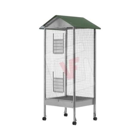 1PZ VOLIERA A CASETTA RETTANGOLARE A 1 PIANO cm. 60x50x170 h