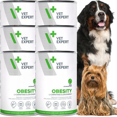 Nassfutter für Hunde zur Gewichtsreduktion Vet Expert Obesity Dog 6x400g