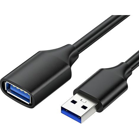 Câble Rallonge USB 3.0 de 3 Mètres, Câble Extension USB A Mâle vers Femelle, 5Gbps Transmission de Données, Compatible avec Ordinateur Portable Tablette Smartphone Hub Disque Dur Externe et Clavier (1/5)