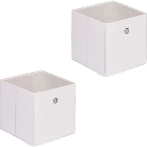 Boîtes de rangement ELA Blanc (Lot de 2)