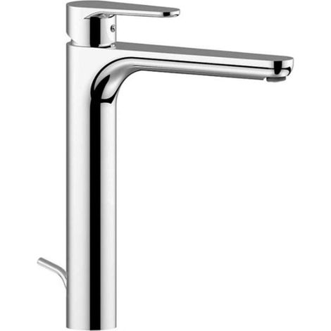 Miscelatore lavabo con canna alta e scarico automatico Paffoni serie Green GR085CR Cromato - Ottone (1/3)
