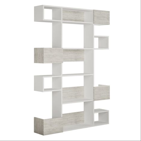 Libreria in legno "Niho" 120 x 27 x 171 cm - Bianco