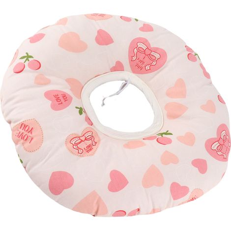 Oreiller de piercing pour oreilles pour personnes dormant sur le côté, en forme de donut avec trou, protège-oreilles en coton, 32 cm (12,6 pouces). (1/5)