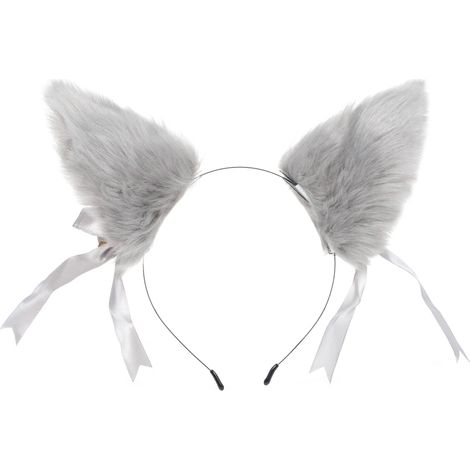 Pinza para el cabello con orejas de zorro, suave y esponjosa, diadema (accesorio para el cabello). (1/5)