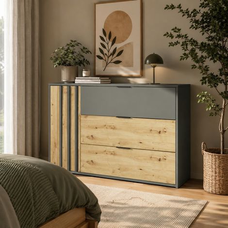 Commode moderne en bois avec tiroirs MURANO (1/5)
