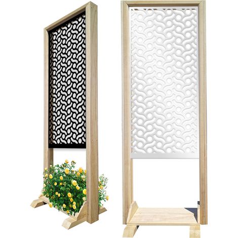 BODIES - Paravent modulable - 70x190 cm - en bois et PVC - Couleur : noir