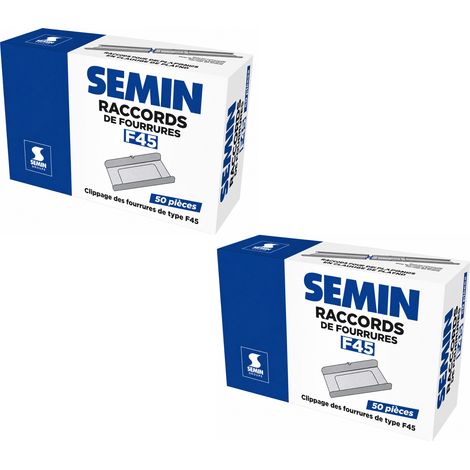 SEMIN Raccord de Fourrure RAC 45 - Boîte de 50 Pièces - Compatible Fourrures 45 et 47 mm - Jonction pour Plafond Plaque de Plâtre (Lot de 2) (1/5)