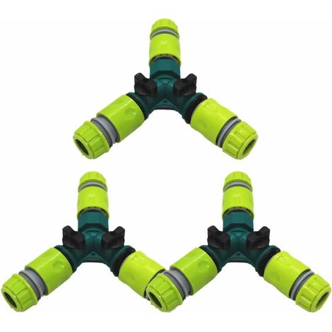 Lot de 3 connecteurs de tuyau à 3 voies en plastique ABS pour tuyau d'arrosage en forme de Y (1/5)