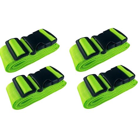 Sangle De Bagage - Polypropylène - Réglable En Longueur - Pour Valise, Sac À Dos Ou Bagage Extérieur - 4 Pièces (1/5)