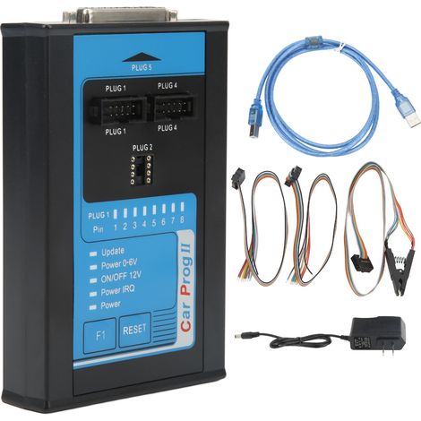 Strumento di programmazione auto KIMISS, per CARPROG II V8.21 Dataflash Riparazione Dati di incidente ABS Immobilizzatore Decodifica Radio ECU Connettore 100-240V Programmatore. (1/5)