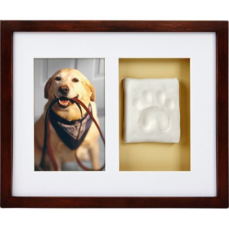 Pearhead - Kit per Impronta della Zampa di Cane o Gatto e Cornice da Parete, Regalo per Gli Amanti degli Animali Domestici, Perfetto per Qualsiasi Proprietario di Cani o Gatti, Colore: caffè (1/5)