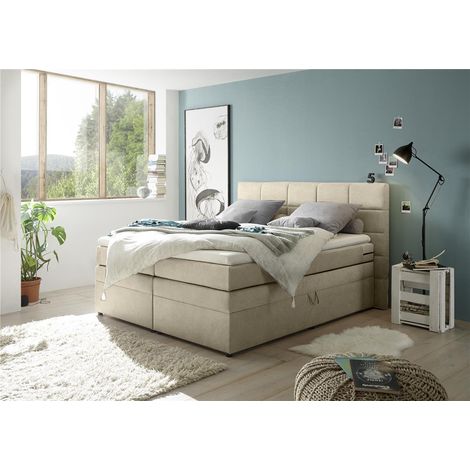 Boxspringbett 180x200 cm mit Bettkasten Hotelbett in Soro anthrazit TEREZIN-09 (1/5)