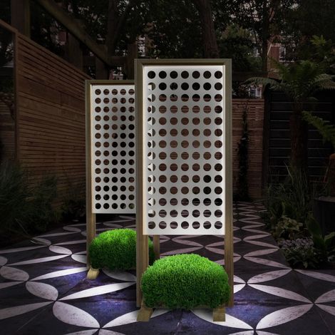 FORI PICCOLI - Separè - Paravento modulabile - 70x190cm - in Legno e PVC - Colore: bianco (1/5)