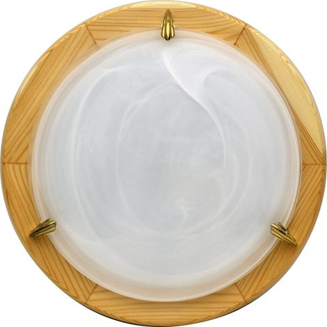 Plafoniera Candellux Duna 40 cm legno naturale E27 (1/2)