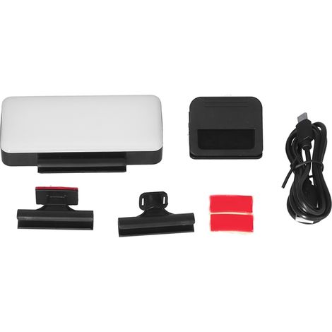 Tragbare LED-Lampe für Videostreaming und Konferenzen mit 3 Adaptern, kompakte Fotobeleuchtung