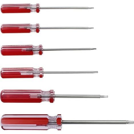 6Pcs Triangle Screwdriver Set, Magnetic Triangle Screwdriver Bits 1.8mm 2.0mm 2.3mm 2.7mm 3.0mm 4.2mm Screwdriver Repair Tool for Toys and Battery Change (1/5)