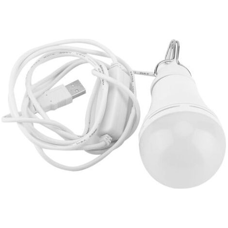 Ampoule LED USB 5 V, lampe d'urgence pour camping, randonnée, lecture à domicile (10 W) (1/5)