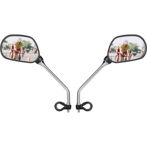 2 pack Retroviseur per Moto Regolabile A 360° Girevole Specchi Moto, Retroviseur "Trotinette" Elettrico, Adatto per manubri con diametro 2025 mm (1/5)