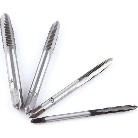 Poignée de clé à tarauder manuelle avec 4 tarauds à goujure droite M3/M4/M5/M6 (1/5)
