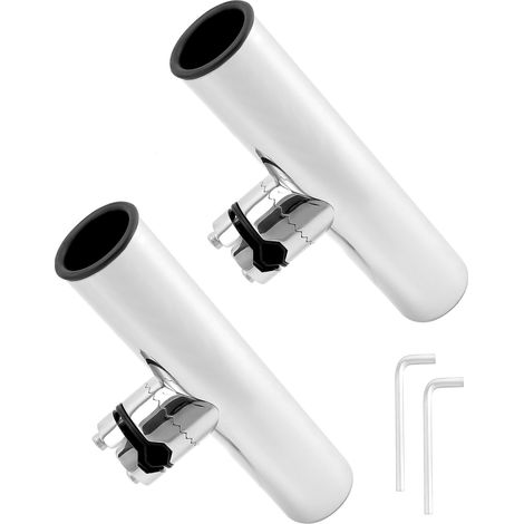 Set mit 2 verstellbaren Rutenhaltern – Edelstahl 304 – zur Befestigung an 19–25 mm Reling – zum Yachtangeln