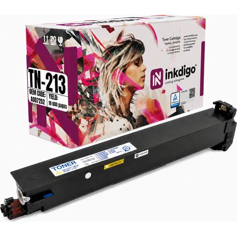 Inkdigo Toner TN213Y kompatibel mit Konica Minolta Bizhub C203 C253 TÜV-zertifiziert (1/5)
