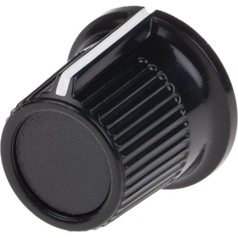 Bouton de potentiomètre RS PRO, Axe de 3.175mm, Diamètre de 16.2mm, Vis sans tête (1/5)