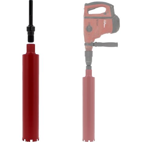 Diamantbohrkrone Ø 83 mm mit Adapter für Bohrmaschine und SDS-max-Bohrhammer