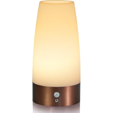 Veilleuse à détecteur de mouvement, lampe à piles avec 2 modes – Lampe de chevet vintage, lumière d'ambiance douce pour chambre, salon, cuisine, chambre d'enfant (1/5)