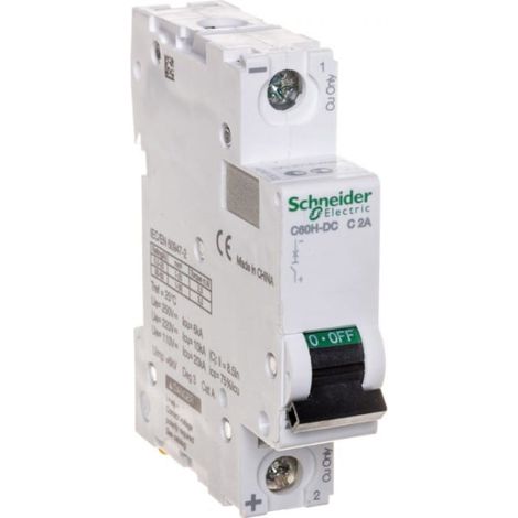 Interruttore magnetotermico CC C60H-DC 1P C 2A - A9N61502