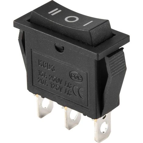 Interrupteur à Bascule SPDT 3 Broches ON-OFF-ON AC 250V 20A Position Marche Arrêt (1/4)