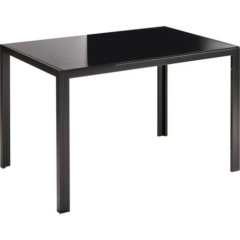 Esstisch LAVOS Schwarz 120 cm 80 cm Sicherheitsglas (1/5)