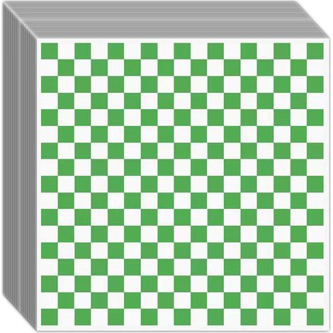 200 feuilles de papier sec à carreaux, feuilles de papier pour paniers alimentaires en plastique, idéales pour emballer le pain, vertes (1/5)