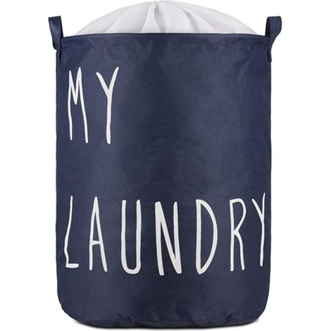 Grand panier à linge sale avec poignées, pliable et imperméable, 60 (1/5)