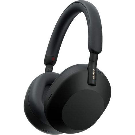 Casque Arceau réduction active du bruit sans fil Sony WH1000XM5SA Bluetooth avec étui souple Noir