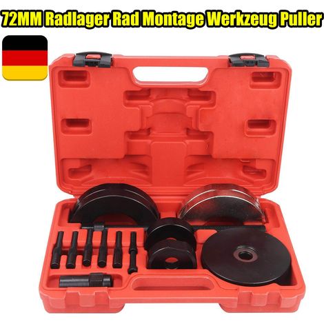 YORKING Radlager Werkzeug Set 72mm - Metall Radlager Abzieher mit Druckplatte (8 Bohrungen), 122x122x18mm, Professionelles Montagewerkzeug für Radnabe und Lagerwechsel (1/5)
