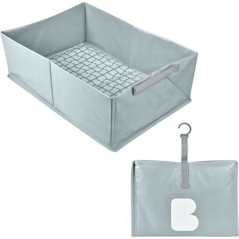 BÉABA - Faltbare Badewanne für Babys ab der Geburt - Ultra kompakt - Pop Up Badewanne Camele'o, Blau